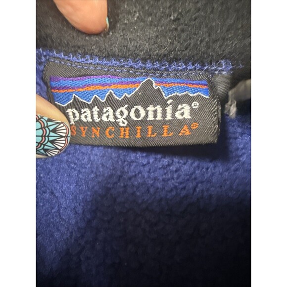 Patagonia Synchilla Fleece Vest XL Men’s Blue with Blue Trim Vintage. USA - Picture 3 of 7